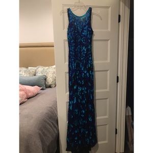 Blue sequin prom dress!